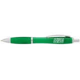 Nash Retractable Ballpoint Pen — Green (GR) — decorated front view — 25
