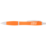 Nash Retractable Ballpoint Pen — Orange (OR) — decorated front view — 22