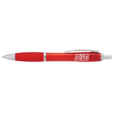 Nash Retractable Ballpoint Pen — RED (RE) — decorated front view — 13