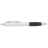Nash Retractable Ballpoint Pen — Black w — blank front view — 43