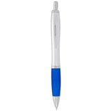 Nash Retractable Ballpoint Pen — Silver Barrel w — blank product view — 12