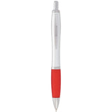 Nash Retractable Ballpoint Pen — Silver Barrel w — blank product view — 38