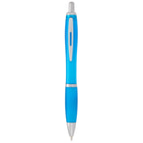 Nash Retractable Ballpoint Pen — Translucent Teal (TE) — blank front view — 35