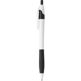 Cougar Rubber Grip Ballpoint Pen — White w — blank front view — 11
