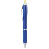 Nash Ballpoint Pen-Highlighter — Blue (BL) — blank front view — 5