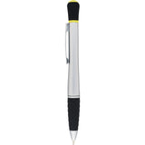 Stellar Ballpoint Pen-Highlighter — Silver w — blank front view — 3