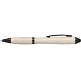 Nash Wheat Straw Ballpoint Stylus Pen — Beige — blank front view — 4