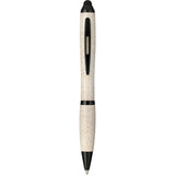 Nash Wheat Straw Ballpoint Stylus Pen — Beige — blank front view — 3
