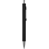 The Maven Soft Touch Metal Pen — Black (BK) — blank front view — 3