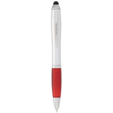 Nash Ballpoint Pen-Stylus — Silver w — blank front view — 5