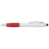 Nash Ballpoint Pen-Stylus — Silver w — blank front view — 4