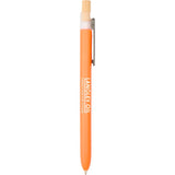 Paige Recycled Ocean Bound Plastic Pen — Orange (OR) — decorated front view — 4