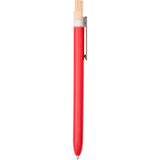 Paige Recycled Ocean Bound Plastic Pen — Red (RD) — blank front view — 9