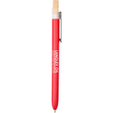 Paige Recycled Ocean Bound Plastic Pen — Red (RD) — decorated front view — 8