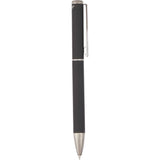 Harper Soft Touch Recycled Aluminum Gel Pen — Black (BK) — blank front view — 11