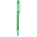 Harper Soft Touch Recycled Aluminum Gel Pen — Green (GR) — decorated front view