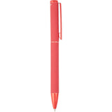 Harper Soft Touch Recycled Aluminum Gel Pen — Red (RD) — blank front view — 3