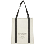 Pluto Recycled Non-Woven Small Grocery Tote — Black (BK) — decorated front view — 14