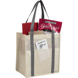 Pluto Recycled Non-Woven Small Grocery Tote — Gray (GY) — blank product view — 9