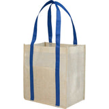 Pluto Recycled Non-Woven Small Grocery Tote — Royal (RYL) — blank left angle — 7