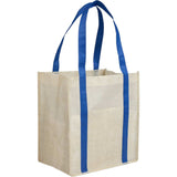 Pluto Recycled Non-Woven Small Grocery Tote — Royal (RYL) — blank right angle — 6
