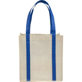 Pluto Recycled Non-Woven Small Grocery Tote — Royal (RYL) — blank back view — 5