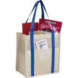 Pluto Recycled Non-Woven Small Grocery Tote — Royal (RYL) — blank product view — 3