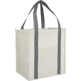 Neptune Recycled Non-Woven Grocery Tote — Gray (GY) — blank right angle — 14