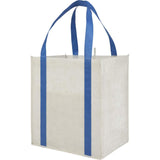 Neptune Recycled Non-Woven Grocery Tote — Royal (RYL) — blank left angle — 8