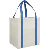 Neptune Recycled Non-Woven Grocery Tote — Royal (RYL) — blank right angle — 7