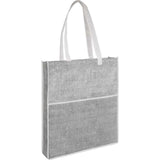 Apollo Recycled Non-Woven Convention Tote — Black (BK) — blank right angle — 8