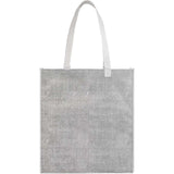 Apollo Recycled Non-Woven Convention Tote — Black (BK) — blank back view — 7