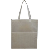 Apollo Recycled Non-Woven Convention Tote — Natural (NT) — blank front view — 14