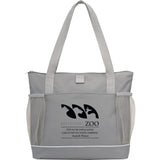 Arrival RPET Meeting Tote — Gray (GY) — decorated front view — 2