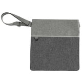Double Heather RPET Crossbody Tote — Graphite (GA) — blank front view — 5