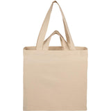 Dual Carry 6oz Organic Cotton Tote — Natural (NT) — blank front view — 7