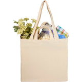 Dual Carry 6oz Organic Cotton Tote — Natural (NT) — blank product view — 6