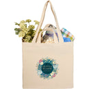 Dual Carry 6oz Organic Cotton Tote — Natural (NT) — decorated product view