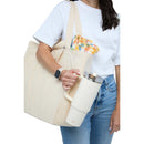 Dual Carry 6oz Organic Cotton Tote — Natural (NT) — blank product view