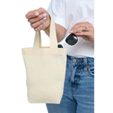 Organic 4oz Cotton Mini Tote — Natural (NT) — blank product view — 4