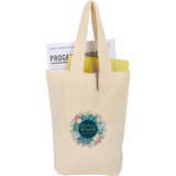 Organic 4oz Cotton Mini Tote — Natural (NT) — decorated product view — 2