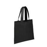 Mini Non-Woven Heat Sealed Tote — Black (BK) — blank right angle — 12
