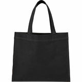 Mini Non-Woven Heat Sealed Tote — Black (BK) — blank front view — 10