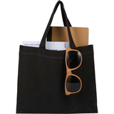 Mini Non-Woven Heat Sealed Tote — Black (BK) — blank product view — 9