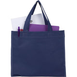 Mini Non-Woven Heat Sealed Tote — Navy (NY) — blank product view — 23