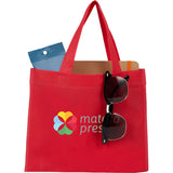 Mini Non-Woven Heat Sealed Tote — Red (RD) — decorated product view — 15