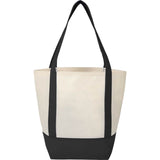 Mini Non Woven LighthouseTote — Black (BK) — blank front view — 12