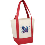 Mini Non Woven LighthouseTote — Red (RD) — decorated right angle — 4