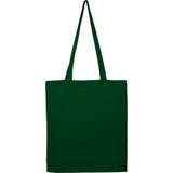 Carolina 4oz Organic Cotton Tote — Green (GR) — blank back view — 11