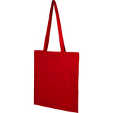 Carolina 4oz Organic Cotton Tote — Red (RD) — blank left angle — 25